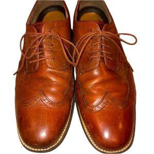 Cole Haan Grand.OS Size 10 1/2 Brown 100% Leather Shoes Williams Wingtip Oxford